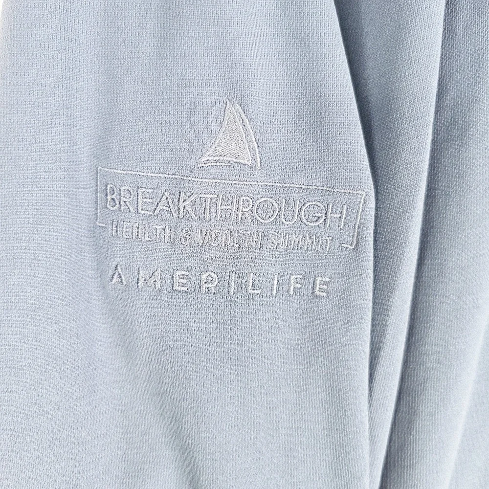 The North Face Men Blue 2XL Ambition 1/4 Zip Pullover Lightweight Flashdry Logo